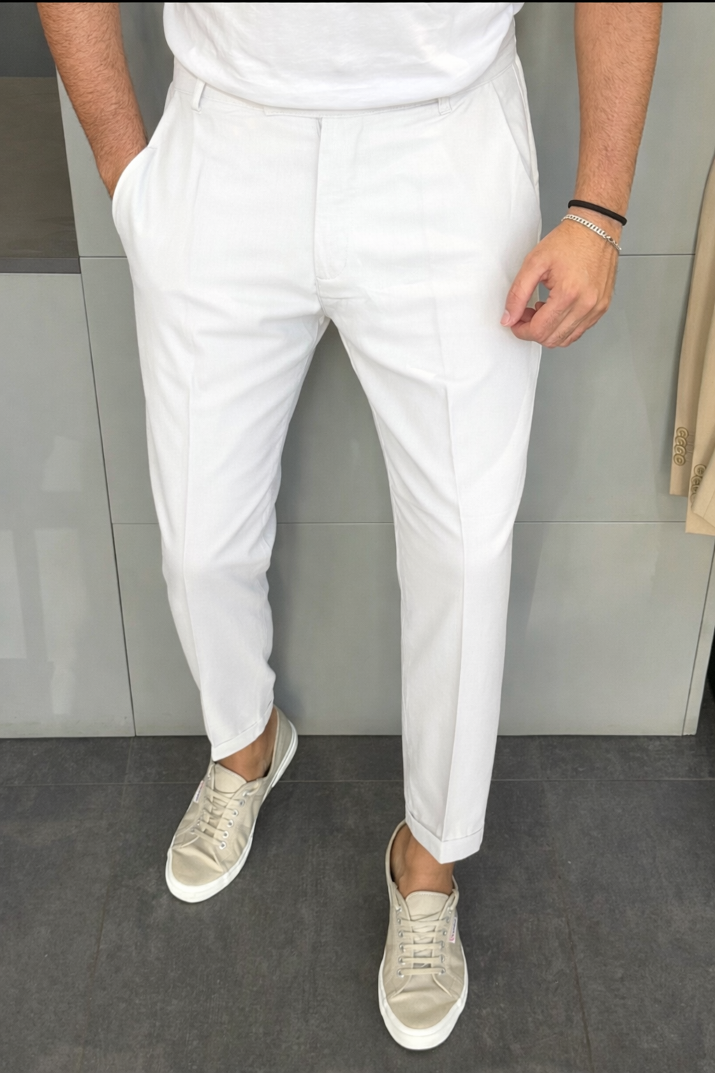 PANTALONE SARTORIALE LINO