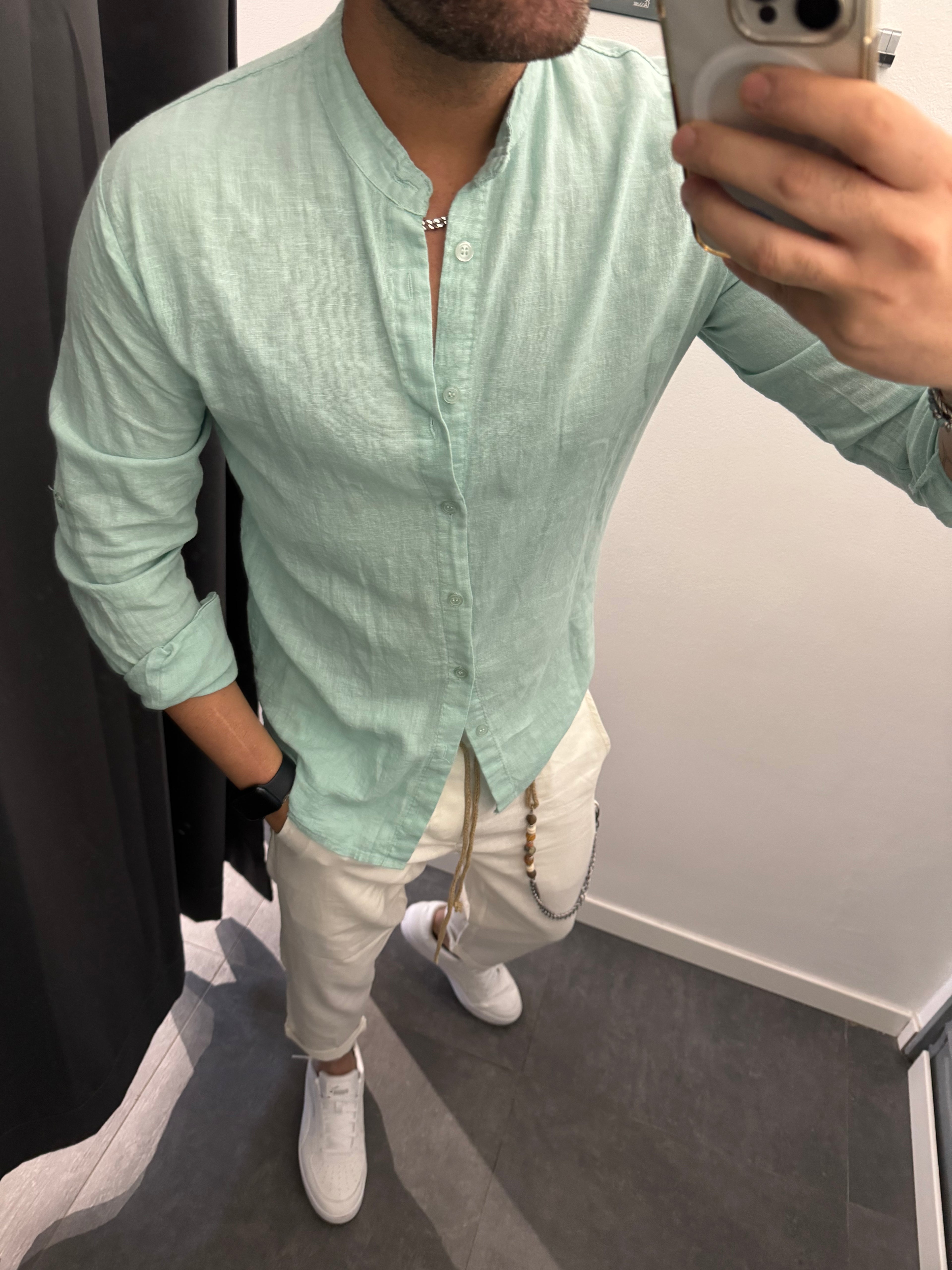 CAMICIA PURO LINO COREANA