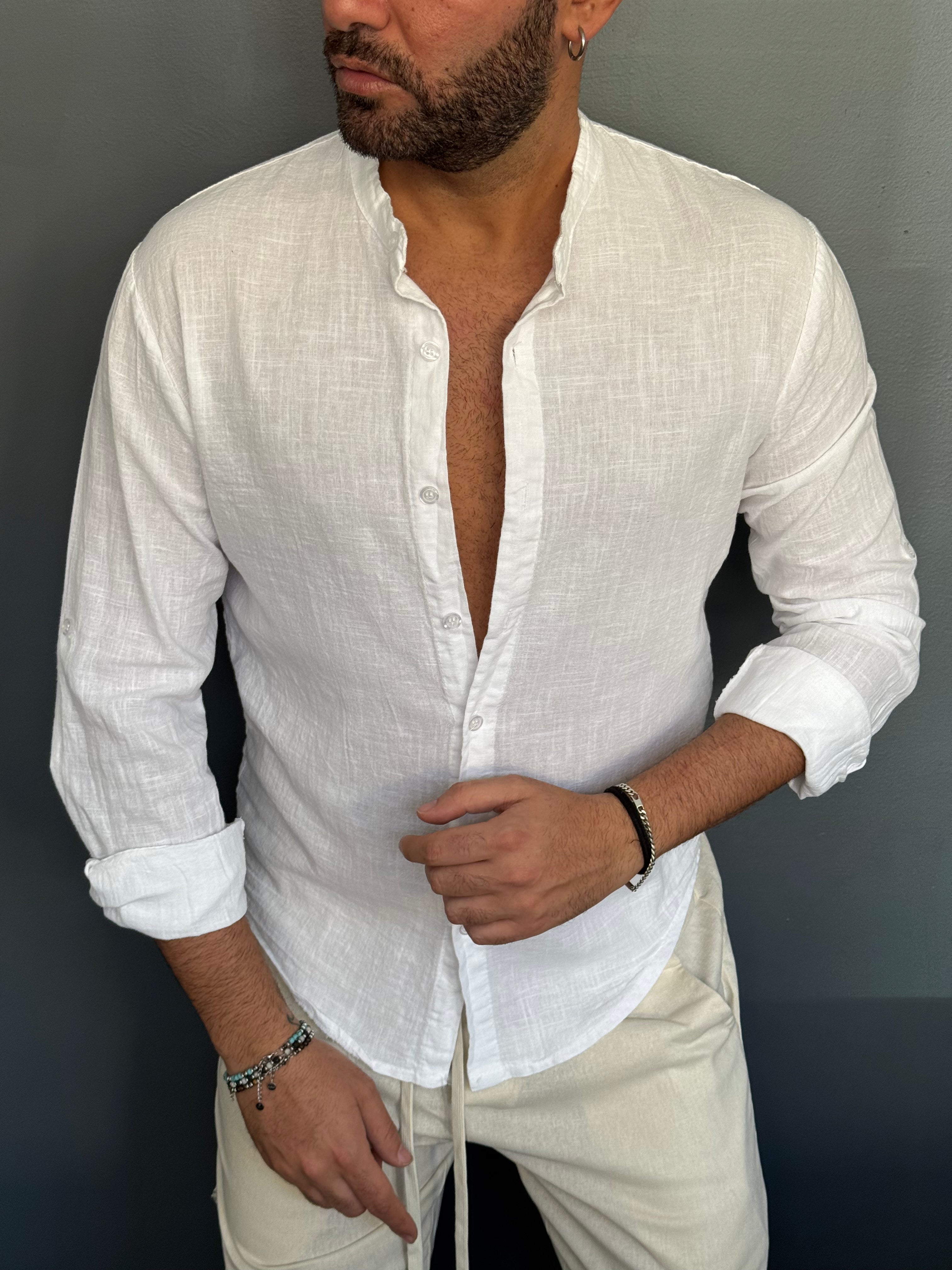 CAMICIA PURO LINO COREANA