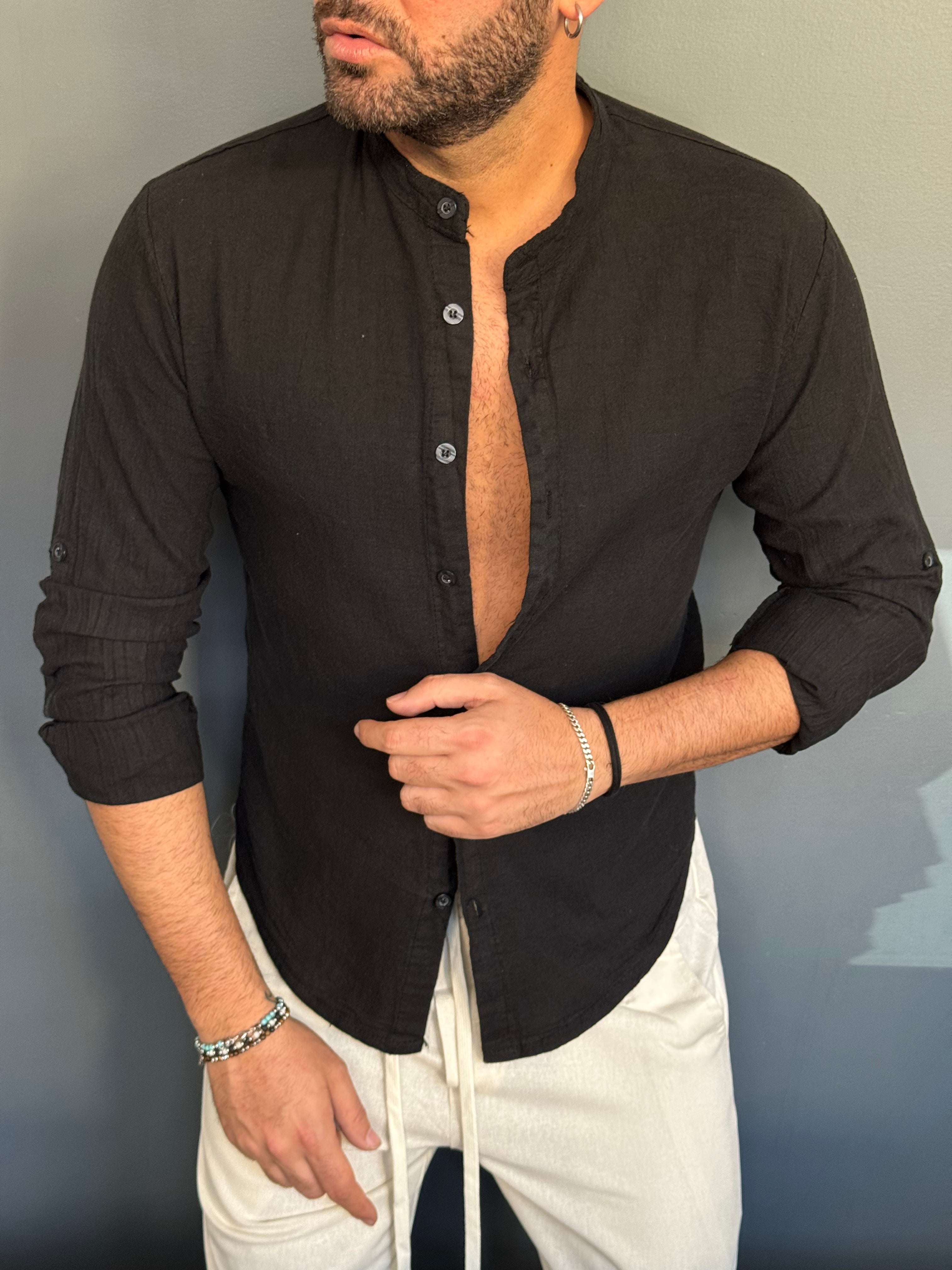 CAMICIA PURO LINO COREANA