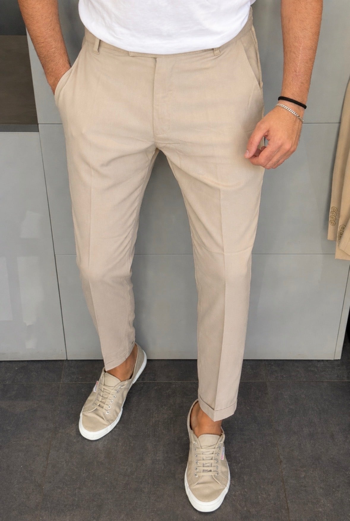 PANTALONE SARTORIALE LINO